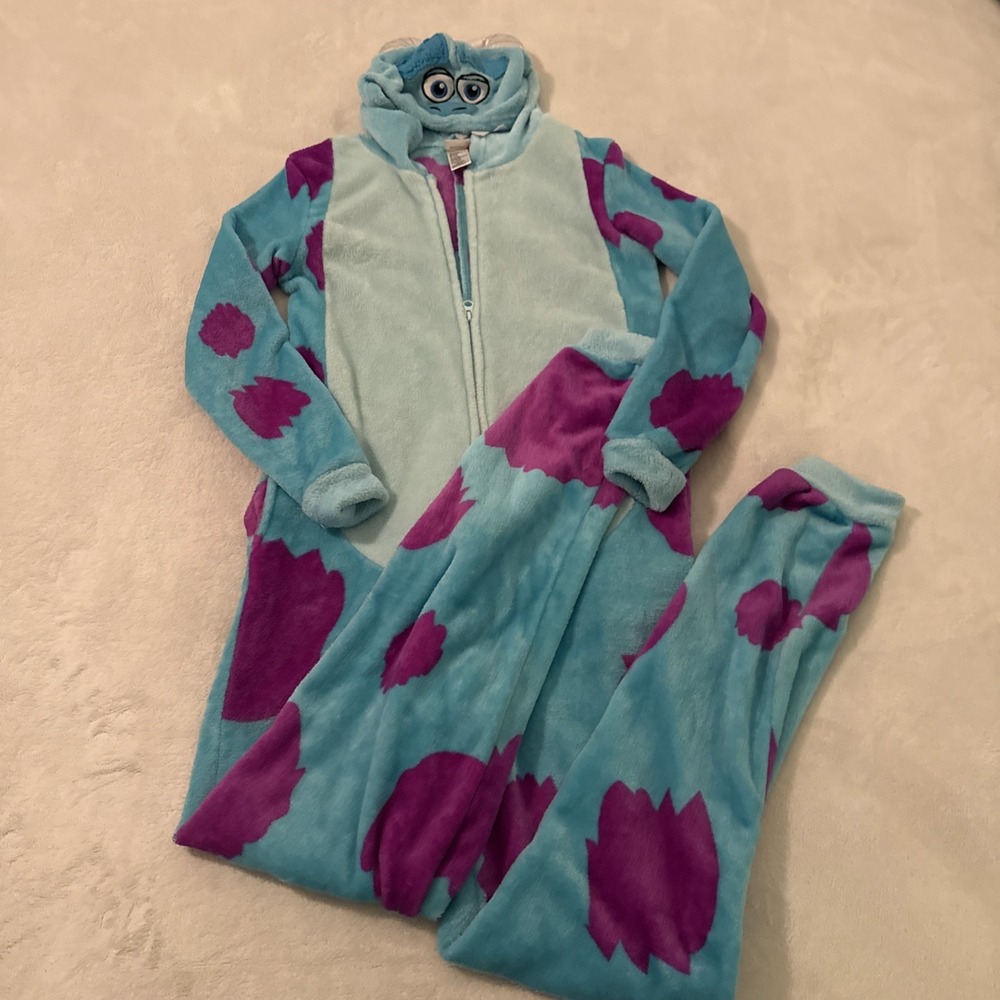 Disney Pixar Monsters Inc Sully 1-Piece Union Suit Costume Pajamas Adult XS 0-2